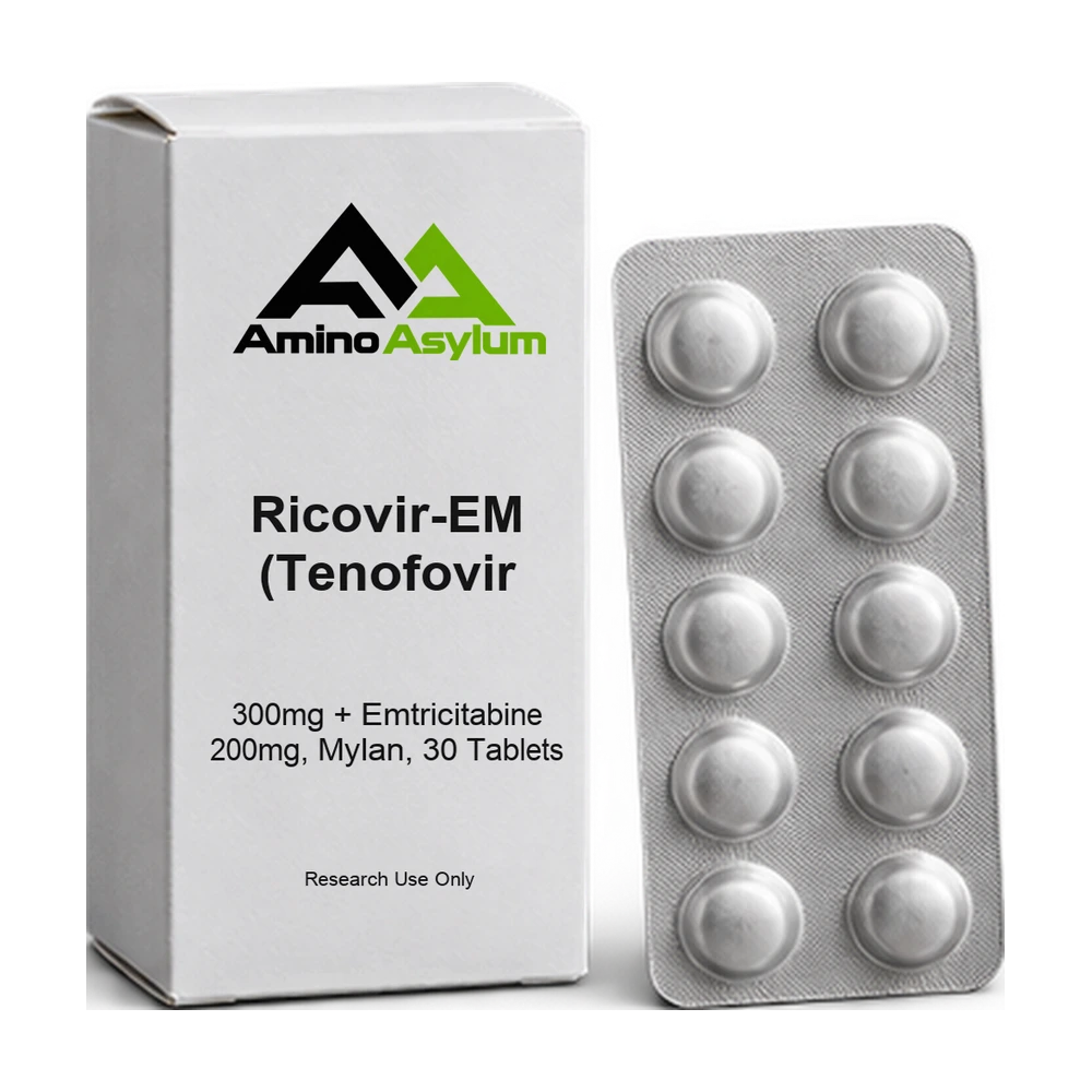 Ricovir-EM (Tenofovir 300mg + Emtricitabine 200mg, Mylan, 30 Tablets) — Amino Asylum